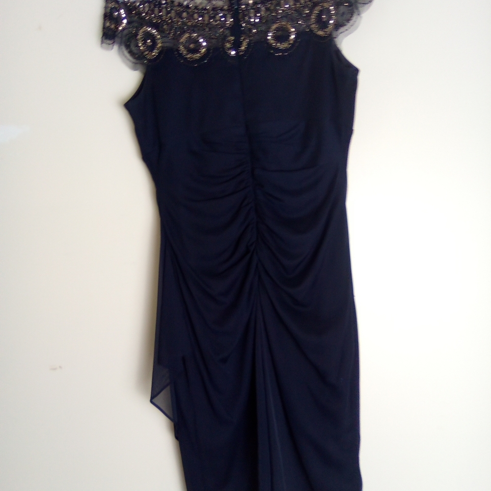 XSCAPE Elegant Black Sequin Embellished Dress SIZE 8 - Picture 9 of 10
